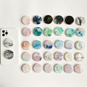 Bán buôn đá cẩm thạch in điện thoại chủ griptok Epoxy điện thoại trong suốt Grip poppings lên điện thoại ổ cắm biểu tượng tùy chỉnh - Product Image 4
