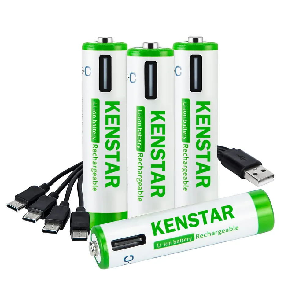 Bateria aaa recarregável 400mah, melhor preço, venda por atacado, 600mwh 1100mwh, 1.5v, íon de lítio, bateria aaa com tipo c, porta usb para venda