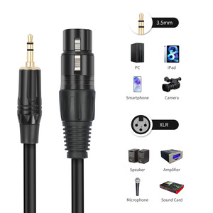 Cable de Audio Coaxial de 9,8 pies, enchufe macho tipo C macho de 6,35mm, enchufe de Chip digital a analógico incorporado, conector auxiliar para cámara, micrófono para coche