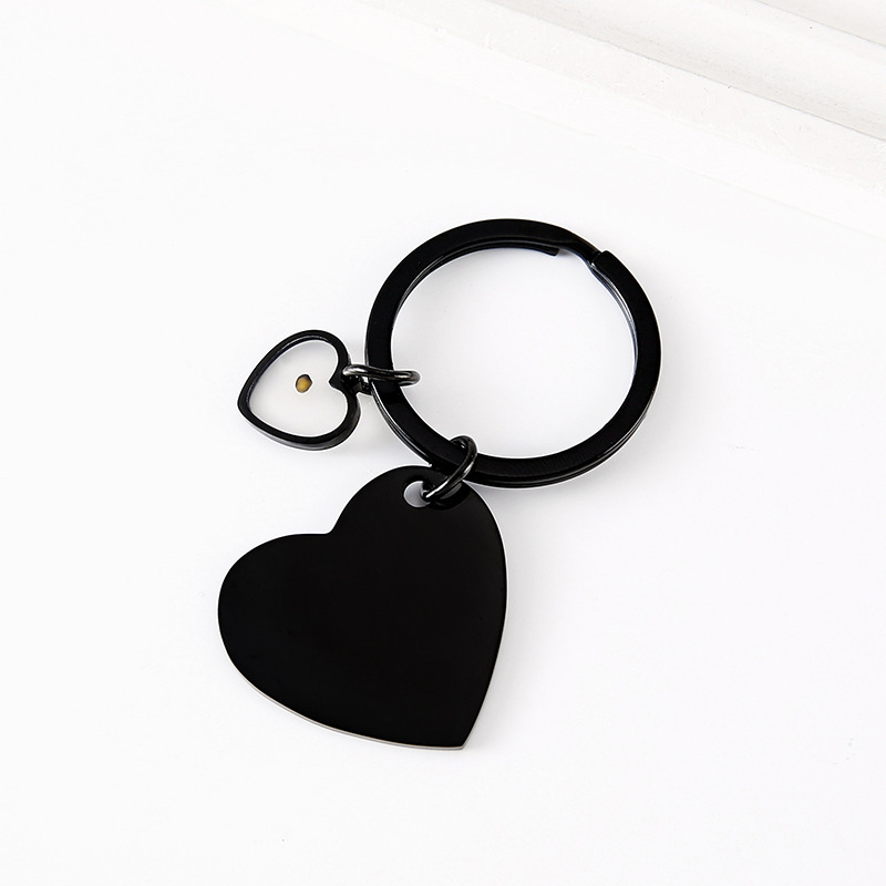 Black oblique peach Heart shape