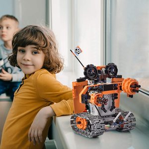 Flytec yapı oyuncaklar 392 adet bilim öğrenme eğitim yapı taşları DIY 3 in 1 paletli Racer RC araba tankı Robot oyuncaklar kiti - Product Image 4
