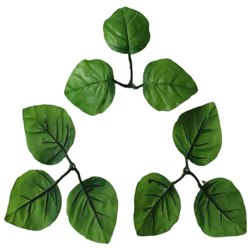 Wholesale Custom White Eco Friendly Ficus Leaf Tree Artificial Plants Plastic Artificial Leaves For Decorations