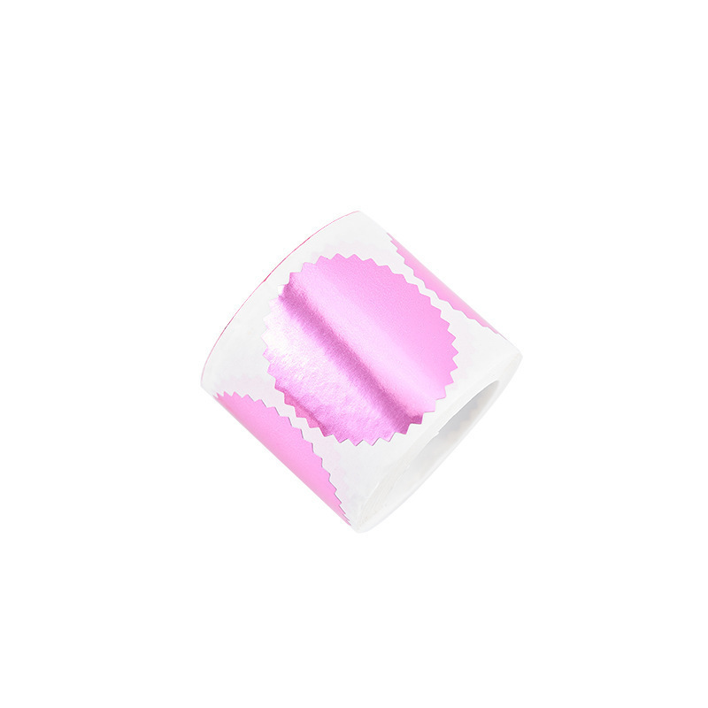 Rollo de 250 pegatinas de acero con sello - rosa