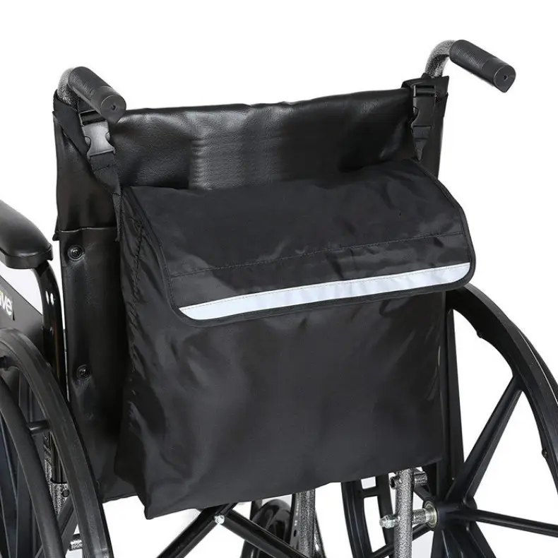 Bolsa de mano para andadores de fábrica al por mayor, cesta de almacenamiento plegable para andadores, accesorios para sillas de ruedas, bolsa de poliéster