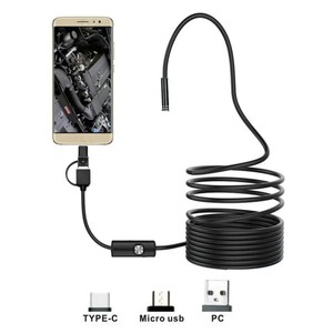 7MM Android Industrial Endoscope 3 in 1 USB/Micro USB/Type-<strong>C</strong> Borescope Inspection <strong>Camera</strong> Waterproof for Smartphone - Product Image 2
