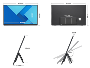 Top Sell Touch Screen Optional Type C Portable <strong>Monitor</strong> 15 18 19 Inch <strong>Built</strong>-<strong>in</strong> Dual Speakers Compatible <strong>with</strong> Laptop Notebook - Product Image 6