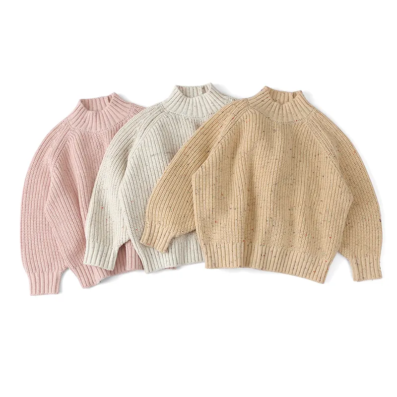 Wholesale Newborn Baby Cotton Jumpers Oversize Girl Winter Clothes Knit Sweater for Kids