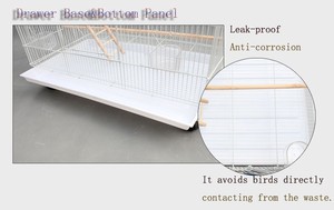 最好的动物宠物笼用品不锈钢超大鸟屋移动笼鸟笼，带玩具