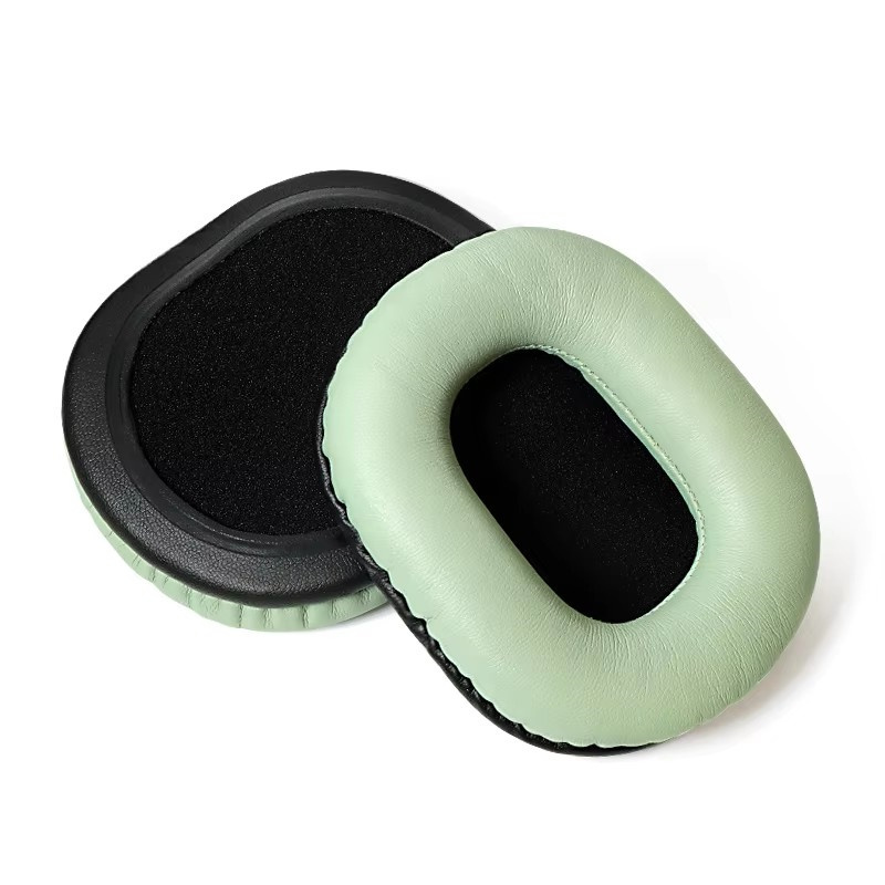 1 pièces coussinet d'oreille en cuir protéiné-vert menthe noir Scrim