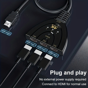 HDMI 3 in 1 Out Cable for Screen Projection Splitter 4K*2K 3D <strong>Mini</strong> 3 Ports Switcher Cable 1.4b 1080P for DVD HDTV <strong>Xbox</strong> PS3 PS4
