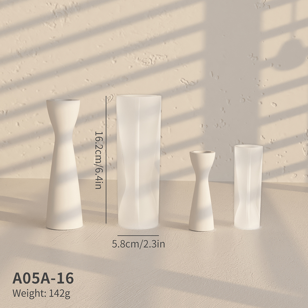 A05A-16 Grand moule pour pot de bougie blanc