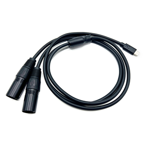 Cable de audio macho profesional tipo C a doble XLR para teléfonos inteligentes a amplificadores y mezcladores - Product Image 1
