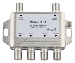 Yeni ürün MS24 uydu LNB anahtarı voltaj seçilen DiSEqC 2 in 4 out uydu multiswitch - Product Image 1