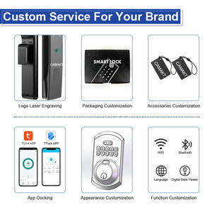CAMAKT 3D riconoscimento facciale impronte digitali Top Intercom Video Tuya Wifi App sblocco digitale Nfc Card chiave Rfid Smart Lock - Product Image 5