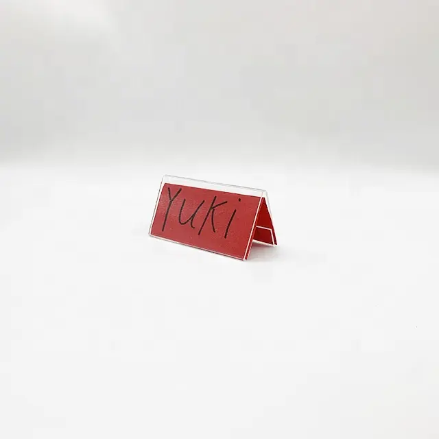 Новый продукт Lucite Yageli DIY Знак встречи Прозрачный V-образный стол с именем студента треугольник дисплей табличка