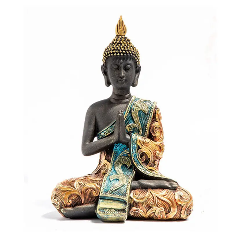 हिंदू मूर्तियां घर सजावटी प्रार्थना धार्मिक राल बुद्ध प्रतिमा