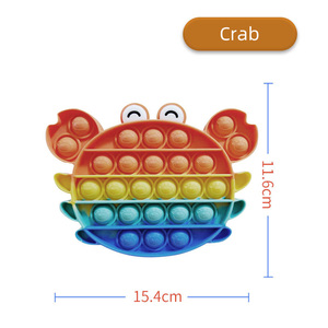High Quality Rainbow Silicone Squeeze <strong>Toy</strong> Fun Push Bubble Pop It Fidget <strong>Toy</strong> for Kids Age 5-7 Years Unisex Squishy - Product Image 1