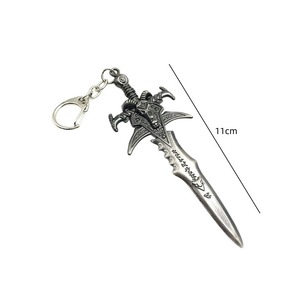 时尚男士钥匙扣DIY金属夹链复古武士迷你剑钥匙扣钥匙扣 - Product Image 3