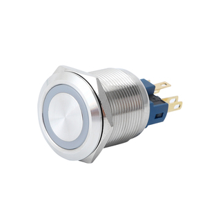 22mm 12V 6 Pin Ip67 LED beleuchtete Niederspannungs-Vandalen verriegelung Ein-Aus-Drucksc halter