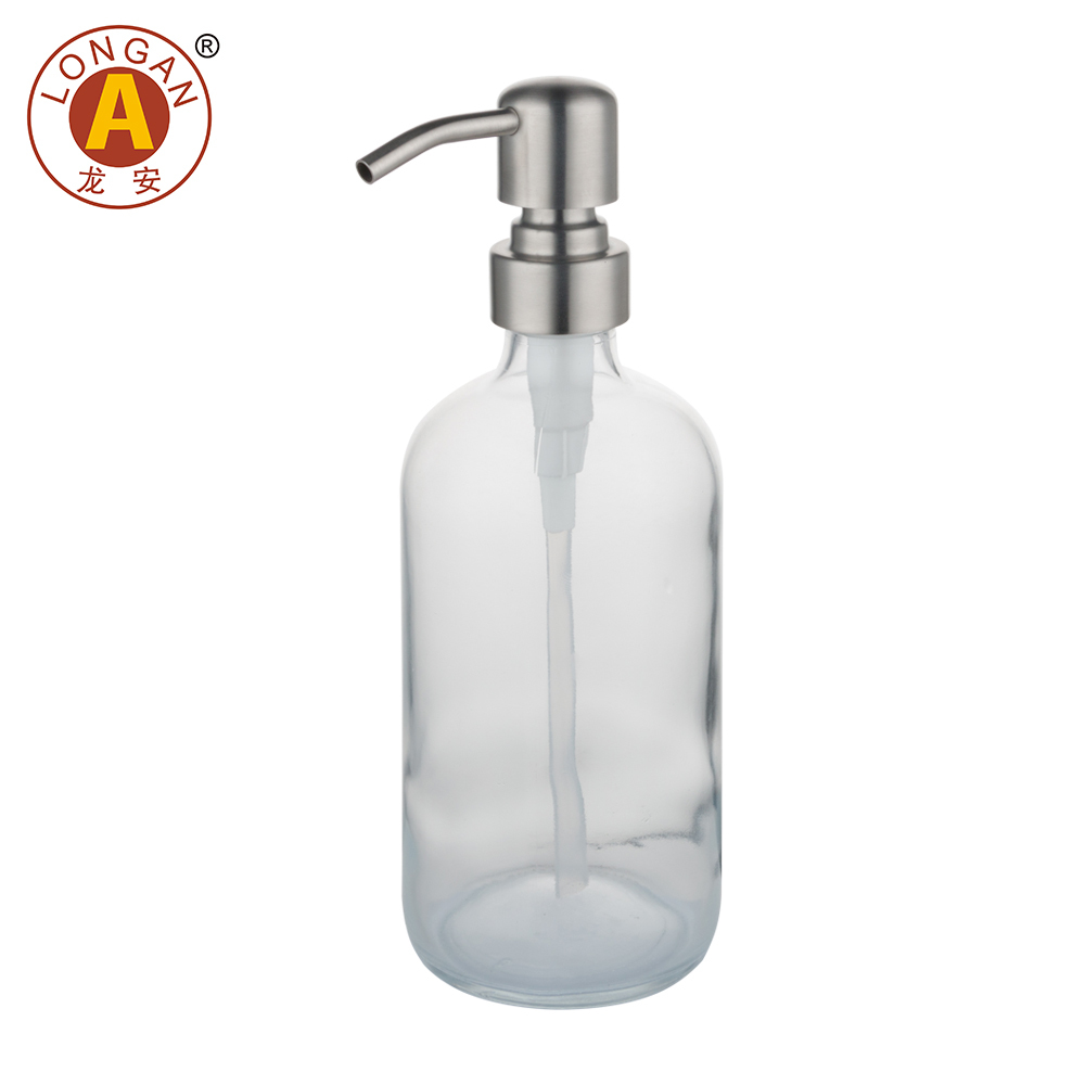 Botella transparente + Bomba de loción mate (F17)