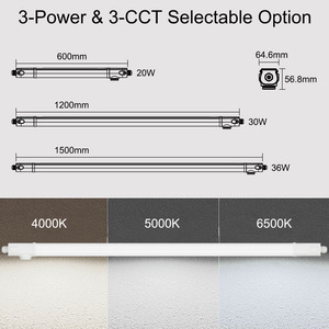 หลอดไฟ LED T8แบบบูรณาการหลอดไฟสีขาวกันน้ำพร้อมการควบคุมแอปสำหรับใช้งานกลางแจ้งและกรณีฉุกเฉิน - Product Image 5