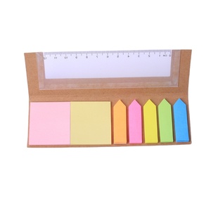 Promocionais personalizado colorido notas pegajosas almofadas conjunto escritório escola <span class=keywords><strong>notepad</strong></span> conjunto bonito papel kraft memorando almofadas