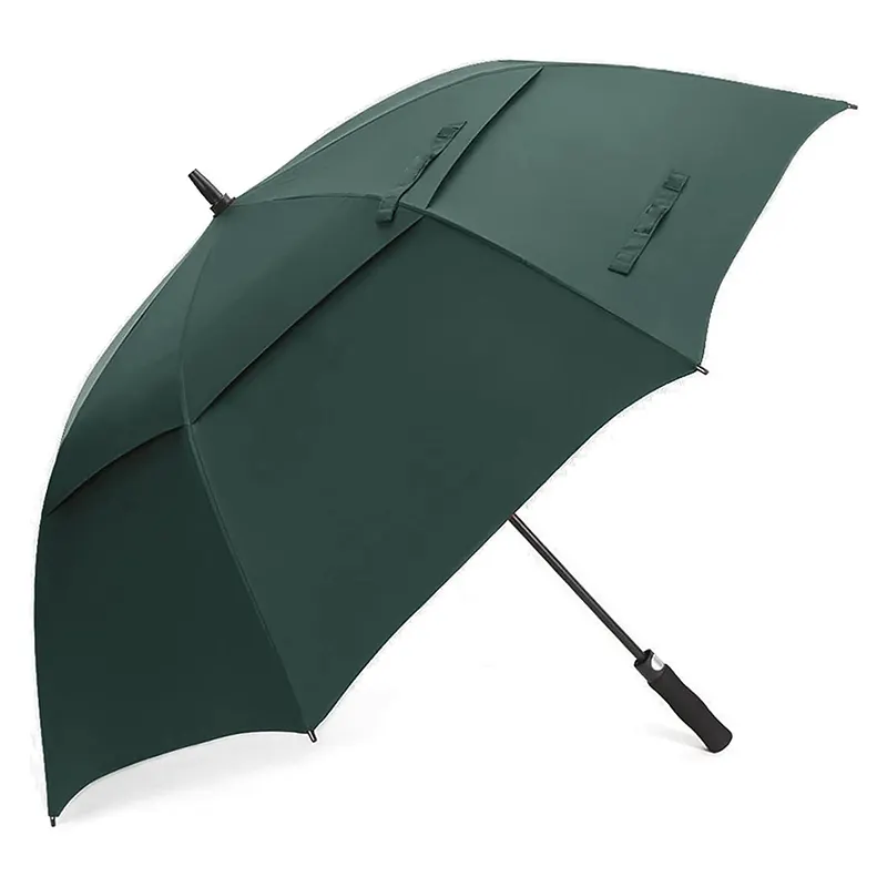 Golf Umbrella Double Canopy mit schwarzer Rückseite 54/62/68 Zoll große wind dichte Regenschirme mit Logo Automatic Open Overs ize