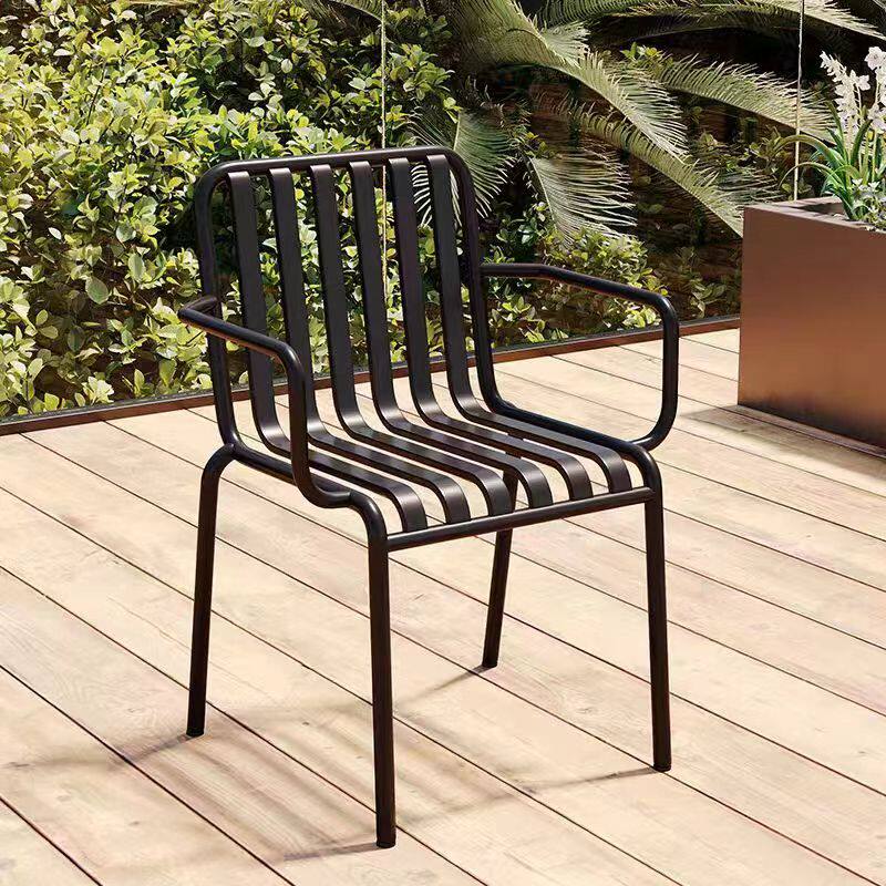 Black chair with armrests