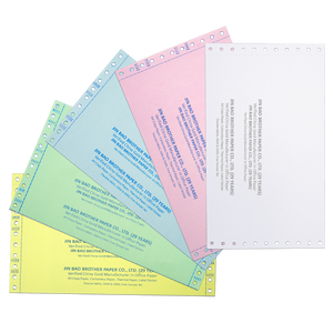 Papel de ordenador sin carbón de 3 capas, 280mm x 240, papel continuo en blanco para impresora de matriz de puntos