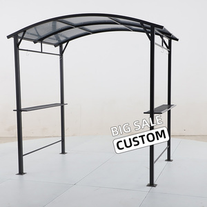 Venta directa de fábrica Parrilla de barbacoa de acero para exteriores Gazebo con Barra para dosel Pérgola y Gazebo Entretenimiento en el patio trasero - Product Image 6