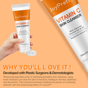 Private Label Vitamine C Gezichts Schuimende Reiniger Gezicht Wassen Acne Verwijderen Hydraterende Whitening Gezicht Wassen - Product Image 2