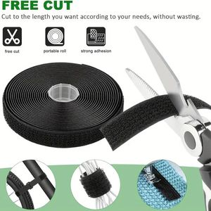 Cinghie a gancio e ad anello da 32 piedi con 50 fibbie per cavi di fissaggio regolabili cinturini tagliati a lunghezza per Organizer o portaoggetti - Product Image 3