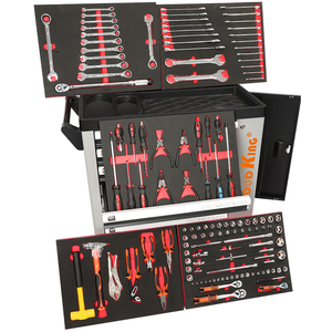 全421件工具箱，带手动工具套件，用于车库存储工具滚轮柜拉杆箱 - Product Image 1