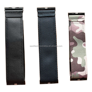<strong>Custom</strong> <strong>Elastic</strong> Braided <strong>Loop</strong> Fabric Replacement Nylon Leather Soft <strong>Hook</strong> and <strong>Loop</strong> Fabric Shenzhen for Apple Watch Band Ultra - Product Image 5