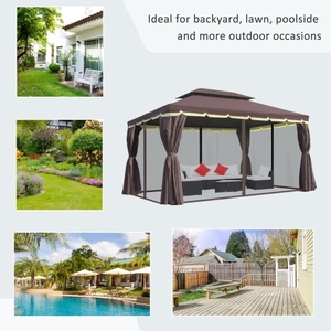 โครงอลูมิเนียมเคลือบผงกลางแจ้งขนาด3X5 hardtop พร้อมฝาปิดด้านข้าง - Product Image 6