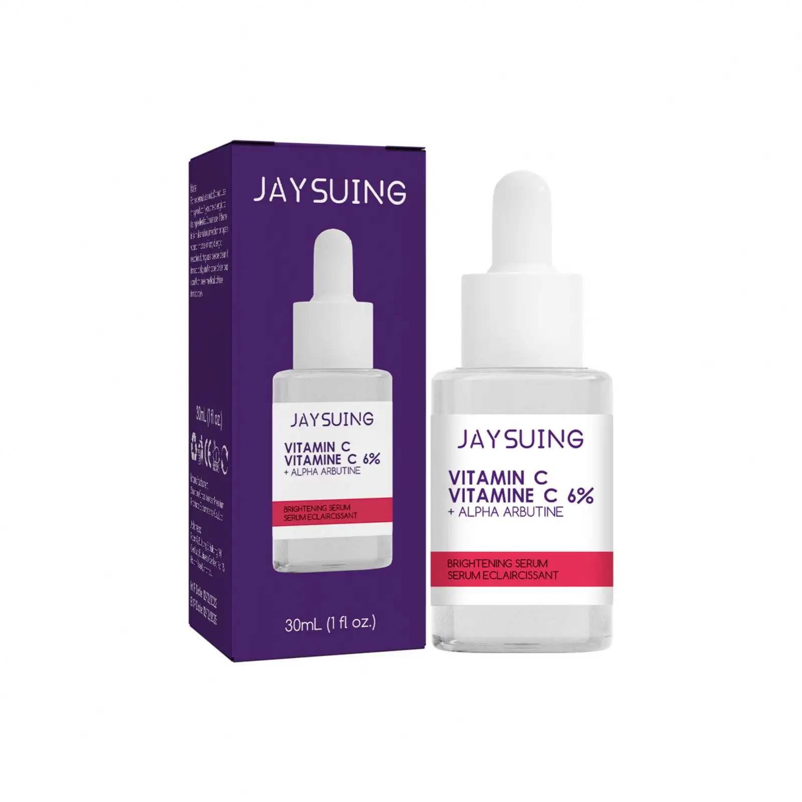 Jaysuing علامة خاصة فيتامين c مضاد للشيخوخة مضاد للتجاعيد تفتيح الوجه تبييض البقع الداكنة تصحيح الوهج المصل
