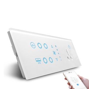 图雅无线智能RF433 4组灯开关交流风扇调光器开关带<span class=keywords><strong>USB</strong></span> c型220V 13A豪华玻璃通用插座