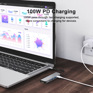 5合1 USB C型集线器，适用于带4K HDTV 3.5毫米音频SD TF接口的MacBook Pro/Air 2019供电的USB 3.0适配器 - Product Image 3