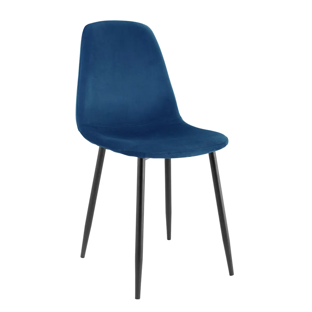 Terciopelo azul marino tapicería Silla de comedor diseño restaurante tela verde terciopelo comedor silla comedor/muebles de lujo para el hogar