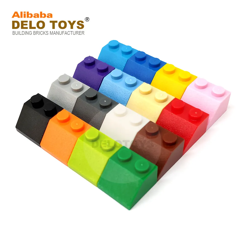 DELO GIOCATTOLI (25 colori) blocchi di costruzione in plastica mattoni 2*2 Pendenza 45 2x2 (NO.3039)