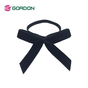 Gordon Ribbons Custom Logo Red Pre <strong>Tied</strong> Satin Ribbon Bow <strong>With</strong> <strong>Elastic</strong> Stretch <strong>Loop</strong> Bands for Wine Perfume Bottle Neck Decoration - Product Image 4