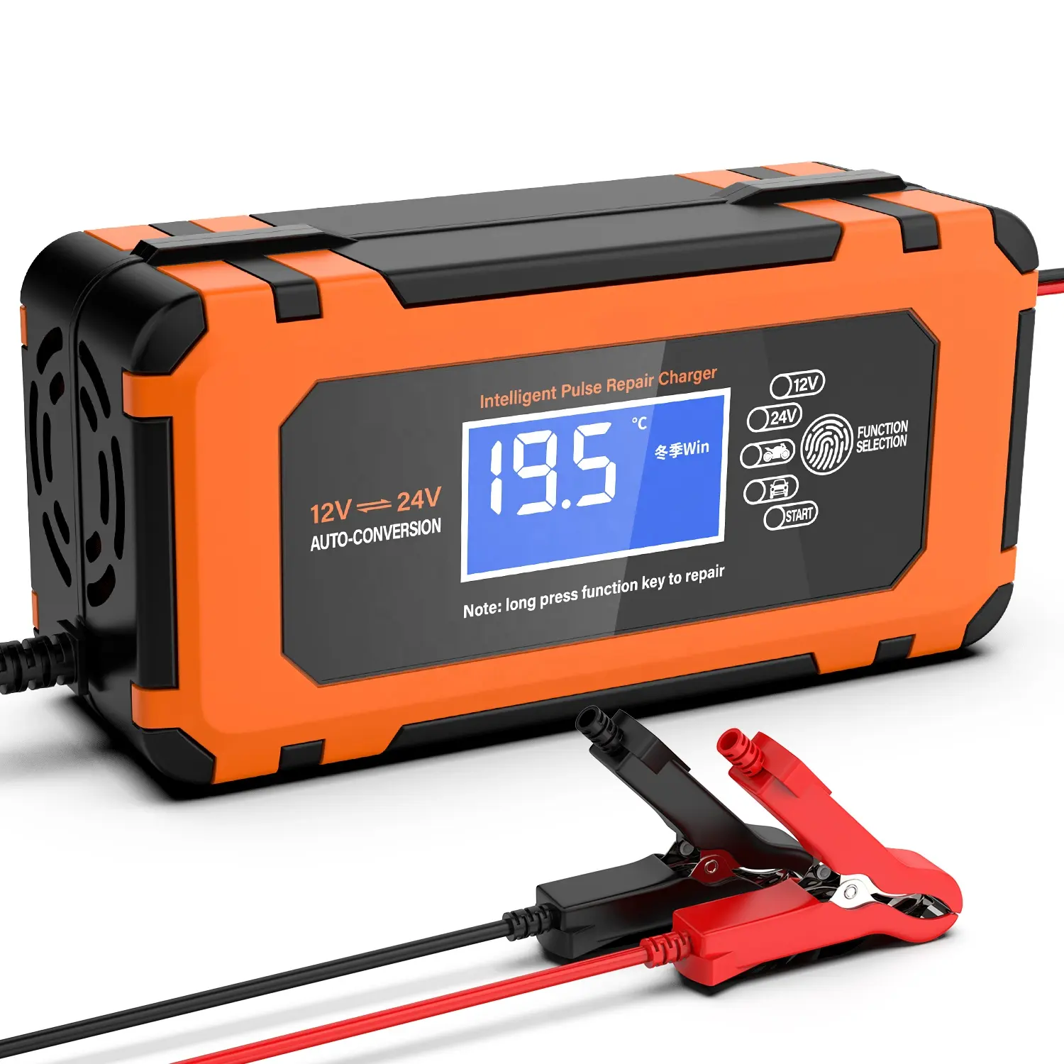 Universale portatile automatico LCD intelligente pulse riparazione carica batterie per auto 12v 24v per GEL AGM batteria al piombo