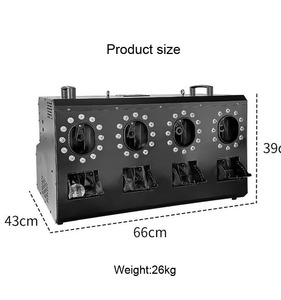 1500W DMX รีโมทคอนโทรล 4 Way Led Somke เครื่องฟองหมอกสําหรับงานแต่งงานงานปาร์ตี้