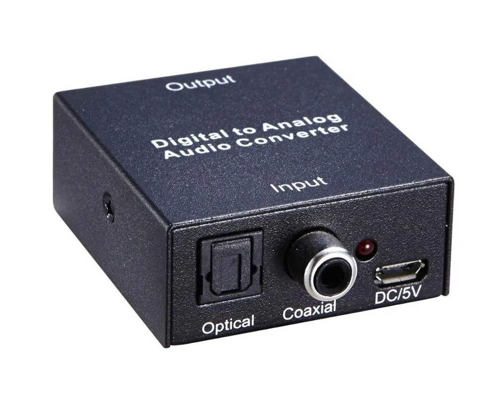 Decodificador de Audio Digital Coaxial, convertidor analógico Toslink DTS/AC3 a RCA, 5,1
