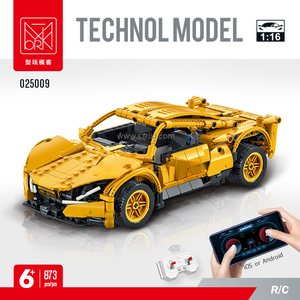 XMORK 025009/025011 nuevo control remoto dual con programación modelo de coche deportivo rompecabezas montaje juguete juegos de bloques de construcción