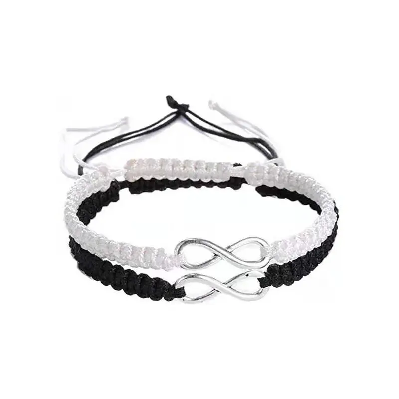 Pulseras chinois noeud chaîne infini symbole chanceux couleur corde Bracelet réglable Bracelet bricolage infini Bracelet à breloques
