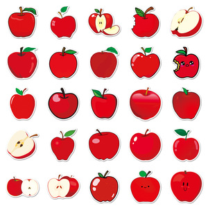 <strong>Red</strong> Apples Seal Stickers Paper <strong>Decals</strong> Cute Fruit Self-adhesive Label Stickers for Classroom Greeting Cards Envelope - Product Image 4