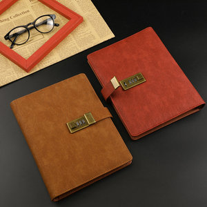 A5 Retro personalizado ocultar anillo imán hojas sueltas carpeta negocio contraseña bloqueo cuaderno regalo conjunto con bolígrafo - Product Image 6