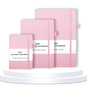 Venta al por mayor 2025 impresión personalizada A6 diario A5 B5 Tapa dura cuero liso forrado diario - Product Image 1