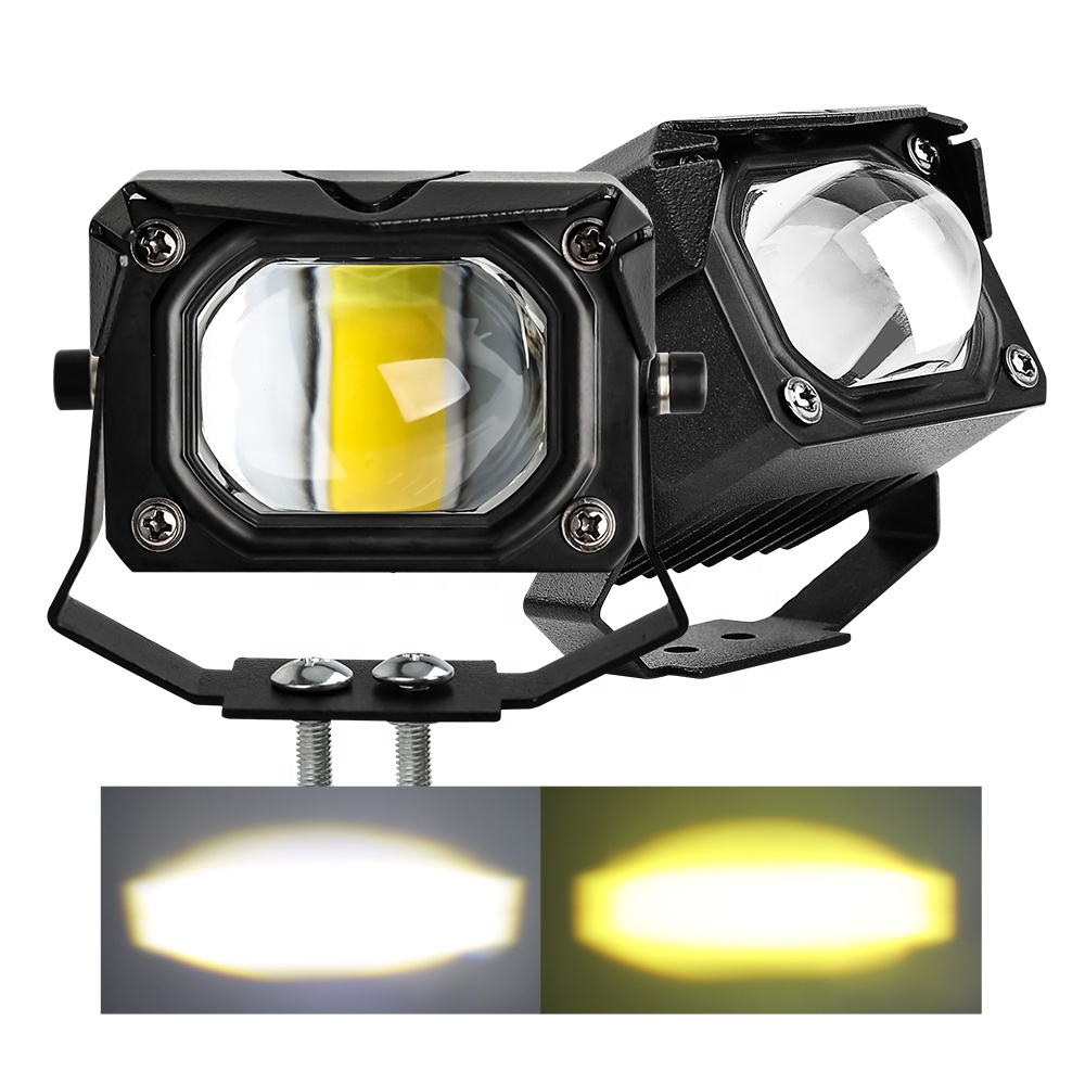 Low beam: yellow, High beam: white